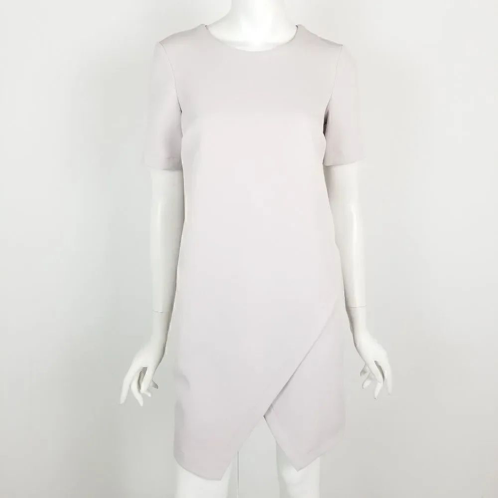 ASOS Light Gray Short Sleeve Shift Dress Size 4